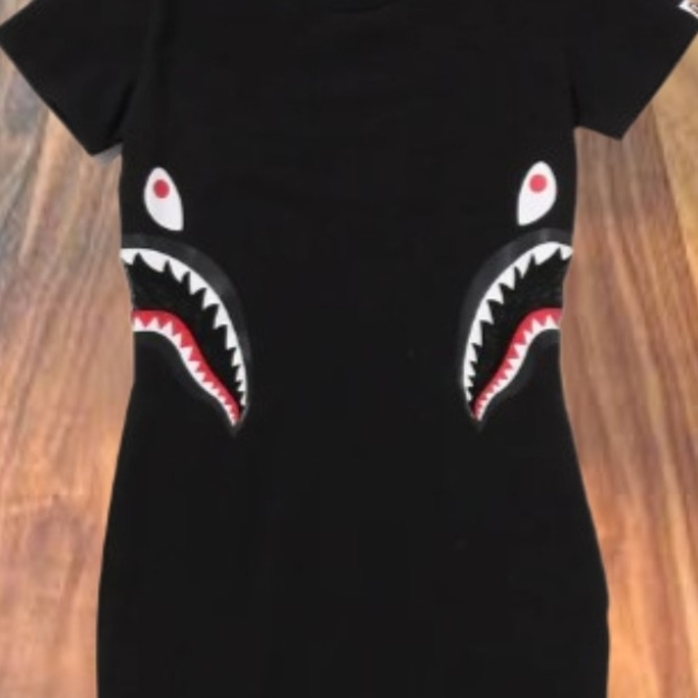 SOLD!!! BAPE Shark Jersey Dress